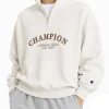 Kim-Taehyung-Champion-Club-Est.-1919-Off-White-Half-Zip-Pullover-Jacket-front-view