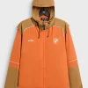 Kith-for-BMW-2026-Inka-Orange-Zip-Hooded-Windbreaker-Jacket-front-view