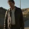 Kyle Chandler TV Series Lanterns 2026 Brown Leather Bomber Jacket