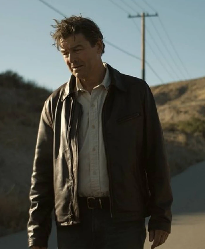 Kyle Chandler TV Series Lanterns 2026 Brown Leather Bomber Jacket