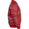 Kanye West Bold Red Leather Jacket