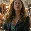 Leah McKendrick Movie Voicemails for Isabelle 2026 Breeda Black Leather Jacket