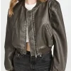 Lets Marry Harry S01 Amber Mozo Cropped Leather Jacket Front
