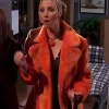 Lisa Kudrow TV Series Friends S05 Phoebe Buffay Orange Fur Coat