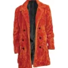 Lisa Kudrow TV Series Friends S05 Phoebe Buffay Orange Fur Coat Front View