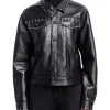 Lizzie Mathis TV Series Honest Renovations 2026 Studded Black Leather Jacket