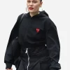 London Capital Breakfast Jessie J Red Heart and Black Hooded Jacket