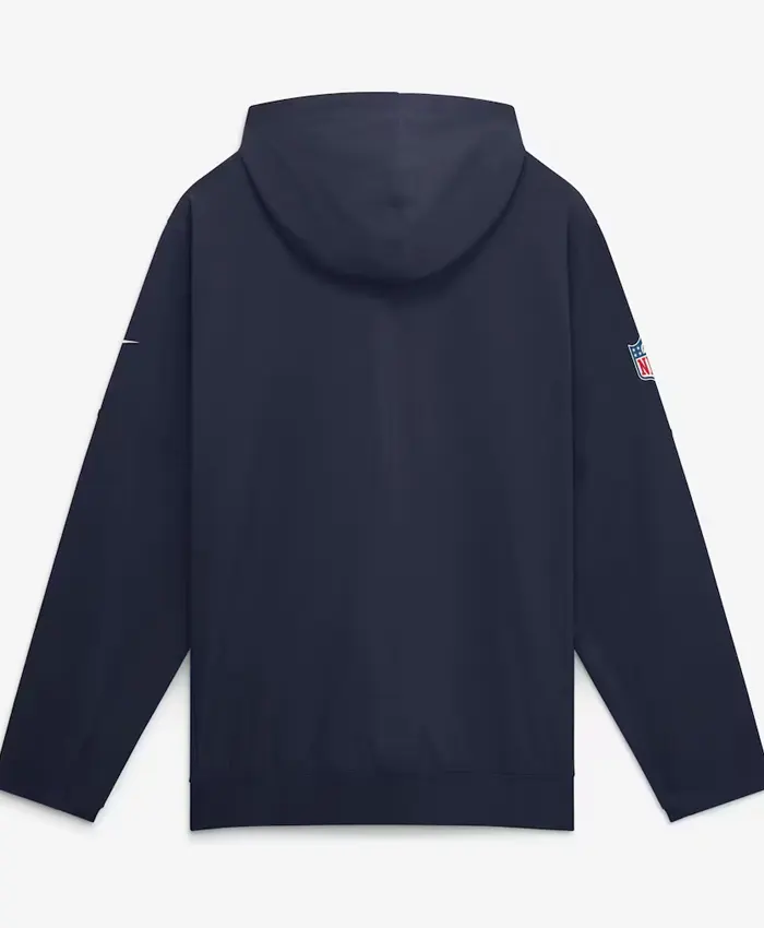Los Angeles Chargers Nike Sideline Anorak Half-Zip Hooded Navy Jacket Back