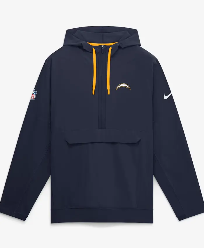 Los Angeles Chargers Nike Sideline Anorak Half-Zip Hooded Navy Jacket