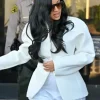 Los Angeles Court Appearance 2026 Cardi B White Wool Jacket