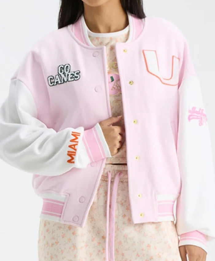 LoveShackFancy Miami College Pink Jacket
