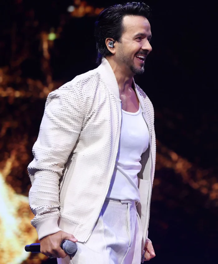 Luis Fonsi Venezuela Benefit Concert 2026 White Bomber Jacket On Sale