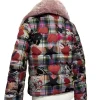 Lydia Rose Bewley TV Series The Royals 2026 Multicolor Puffer Jacket Back View