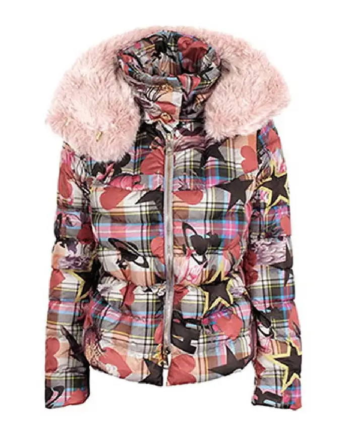 Lydia Rose Bewley TV Series The Royals 2026 Multicolor Puffer Jacket