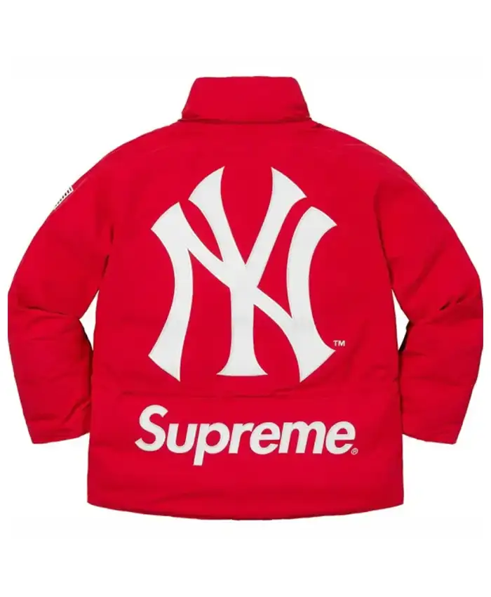 MLB New York Yankees Fill Down Jacket Red Back