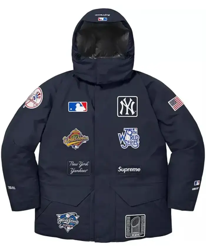 MLB Supreme New York Yankees Gore Tex 700-Fill Down Jacket Blue