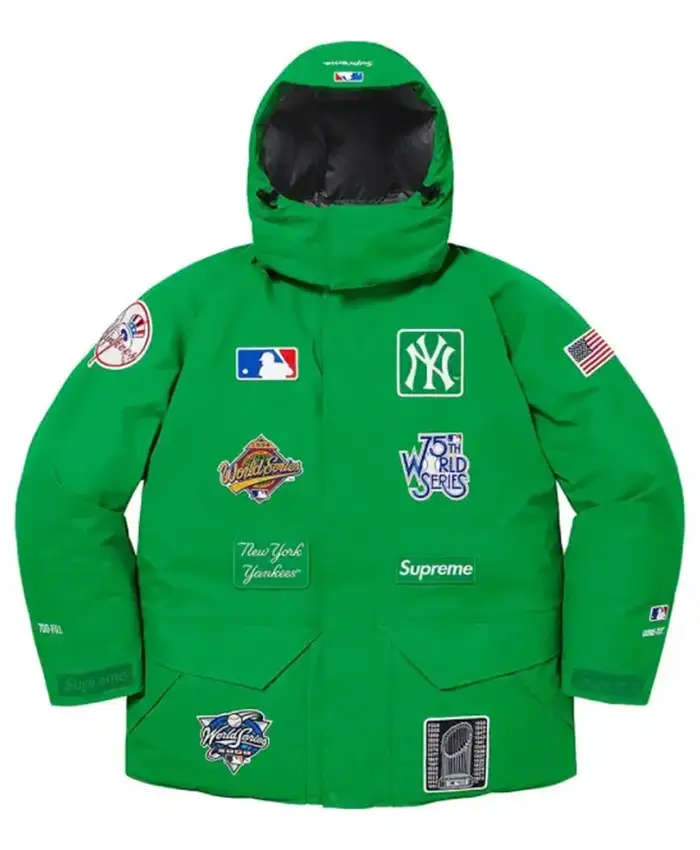 MLB Supreme New York Yankees Gore Tex 700-Fill Down Jacket Green