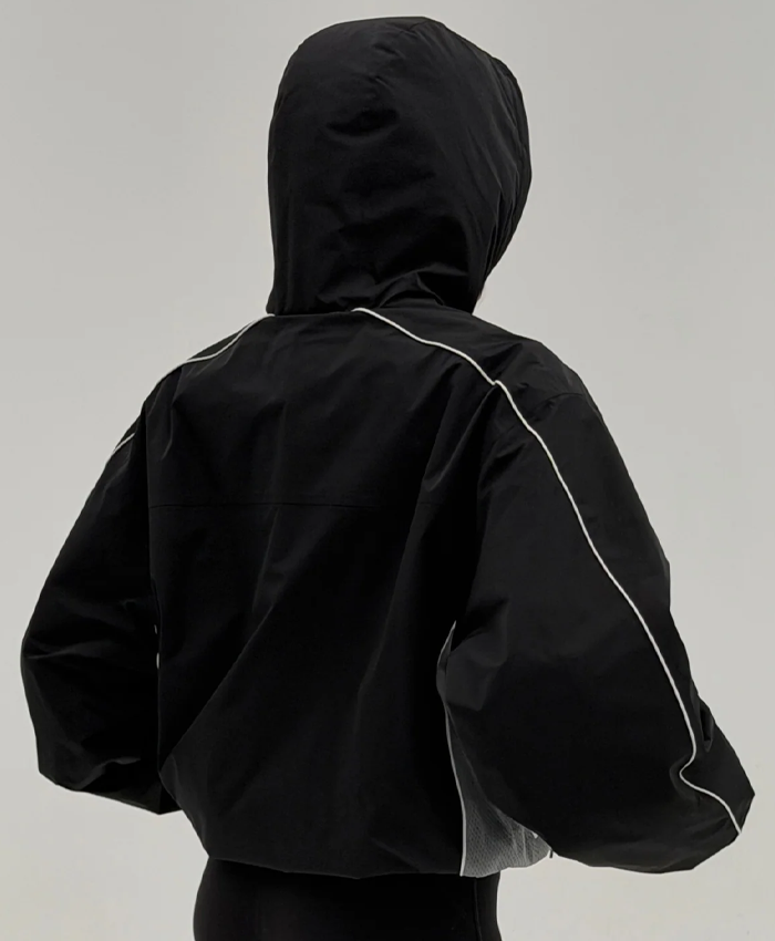 MR Winston Black Spray Jacket Back