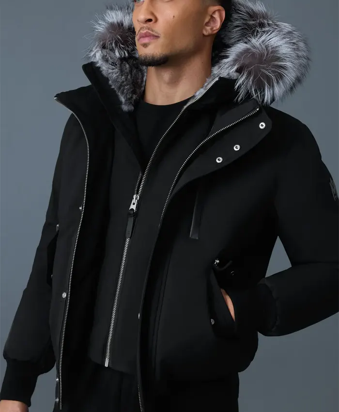 Mackage Dixon Down Bomber Jacket With Fur