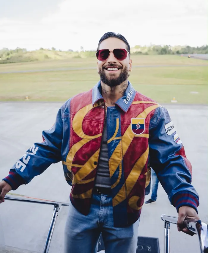 Maluma-2026-Live-Performance-Color-Block-Leather-Jacket