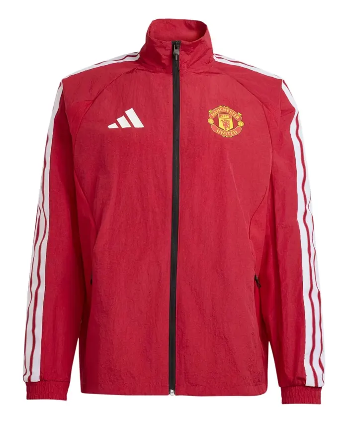 Manchester United adidas 2026 Full Zip Up Anthem Jacket In Red