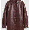 Marianly Tejada TV Series Ransom Canyon 2026 Ellie Estevez Burgundy Leather Jacket