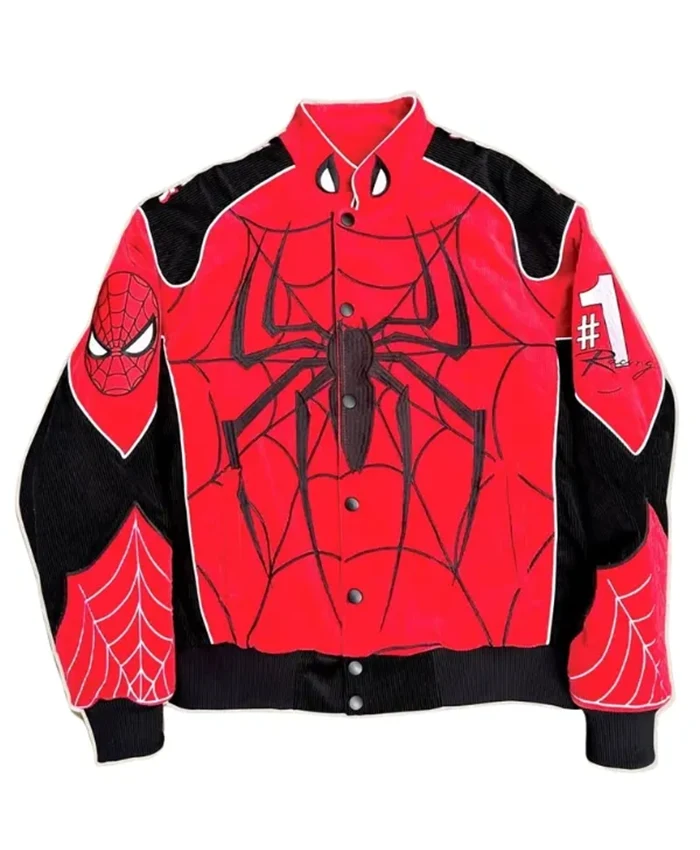Marvel Movie Spider-Man Brand New Day 2026 Red and Black Racing Jacket