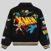Marvel TV Series X-Men ’97 2026 Embroidered Patches Black Wool Varsity Jacket