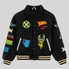 Marvel X-Men ’97 Black Wool Varsity Jacket