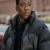 Mekai Curtis Power Book III Raising Kanan Series 2026 Kanan Stark Black Puffer Jacket Front