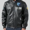 Memphis Grizzlies Modern Black Leather Bomber Jacket