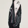 Men Y-3 Chito Graphic Leather bomber Jacket For Sale