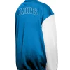 Men's Detroit Lions Blue Varsity Jacket Back