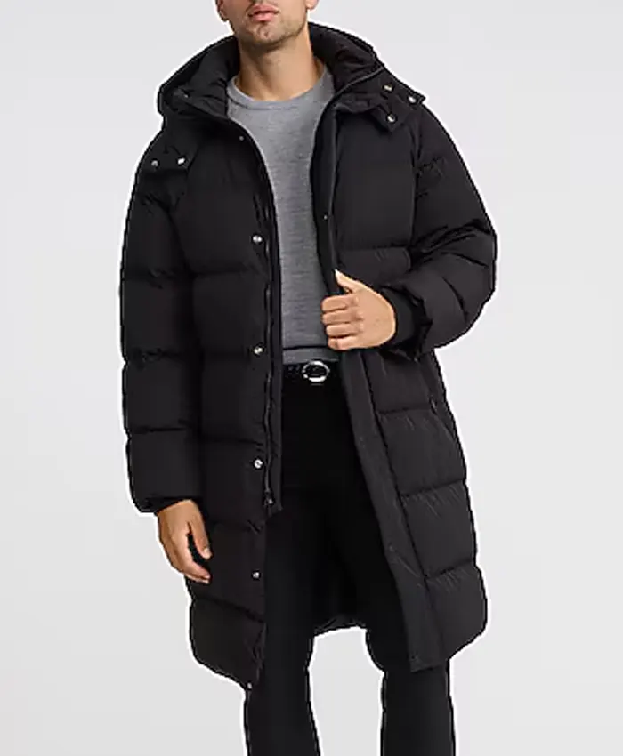 Mens Long Black Puffer Jacket
