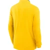 Men's Michigan Wolverines Yellow Nike Jordan Victory Quarter ZIP Pullover Back