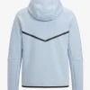 Mens Nike Tech Color-Block Light Blue Full-Zip Fleece Windrunner Jacket Back View