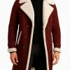 Men’s Red Shearling Long Coat