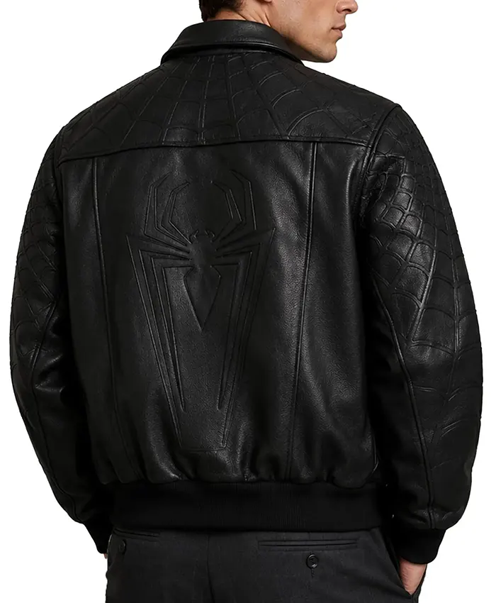 Men's Spider-Man Brand New Day Black Leather Cosplay Halloween Jacket