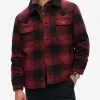 Men's Superdry Red Plaid Jacket