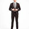 Halloween black and red patterned suit for men with a bold festive design
