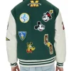 Mickey Mouse Varsity Jacket Green Back