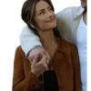 Minka Kelly TV Series Ransom Canyon 2026 Quinn O’Grady Brown Suede Leather Jacket