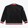 Mitchell & Ness WWE SummerSlam Minnesota 2026 Black Full-Snap Satin Varsity Jacket