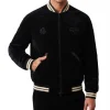Moncler x Fragment Yugo Embroidered Souvenir Black Bomber Jacket Front View