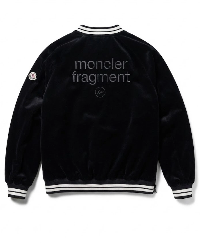Moncler x Fragment Yugo Embroidered Souvenir Black Bomber Jacket