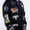 Movie Marvel Venom Tom Hardy Lethal Protector Eddie Brock Black Wool Varsity Jacket
