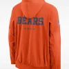 NFL Chicago Bears Rivalries Sideline Nike Orange Hooded Half-Zip Anorak Jacket On Sale