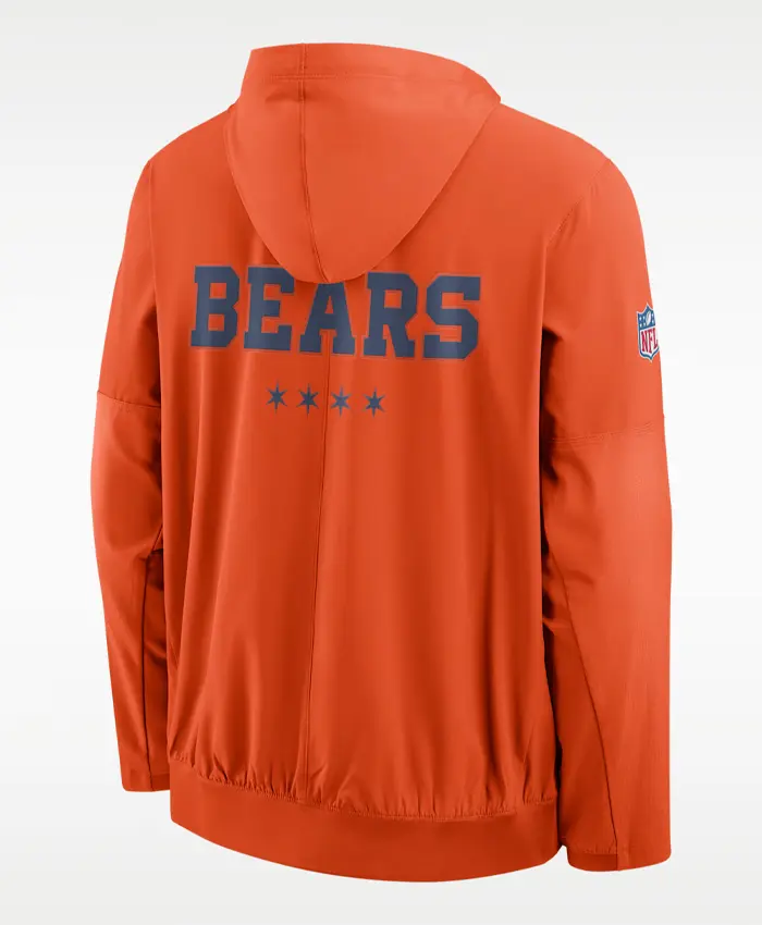NFL Chicago Bears Rivalries Sideline Nike Orange Hooded Half-Zip Anorak Jacket On Sale