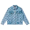 NY Yankees Embroidered Denim Trucker Jacket