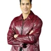 Nadech Kugimiya Movie The Debt Collector 2026 Burgundy Leather Jacket